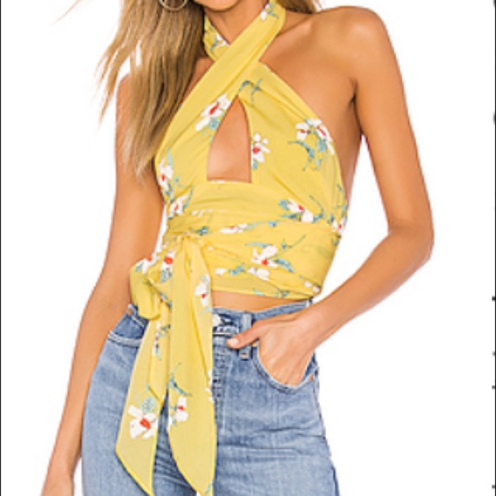 Revolve superdown wrap top